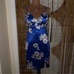 Floral Blue Mini Dress